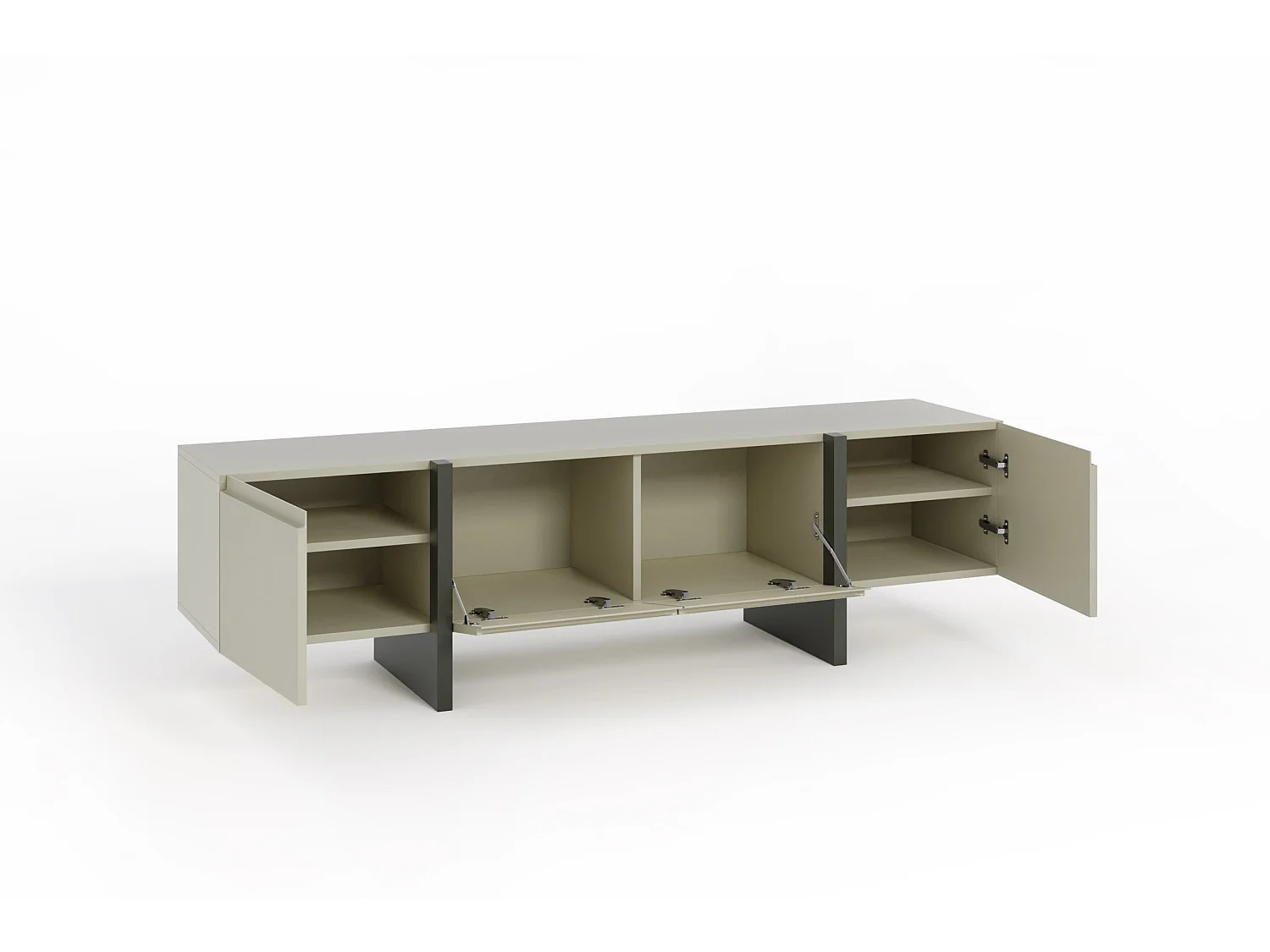 TV-meubel QUEEN 180 cm 2D2K Kasjmier / Grafiet