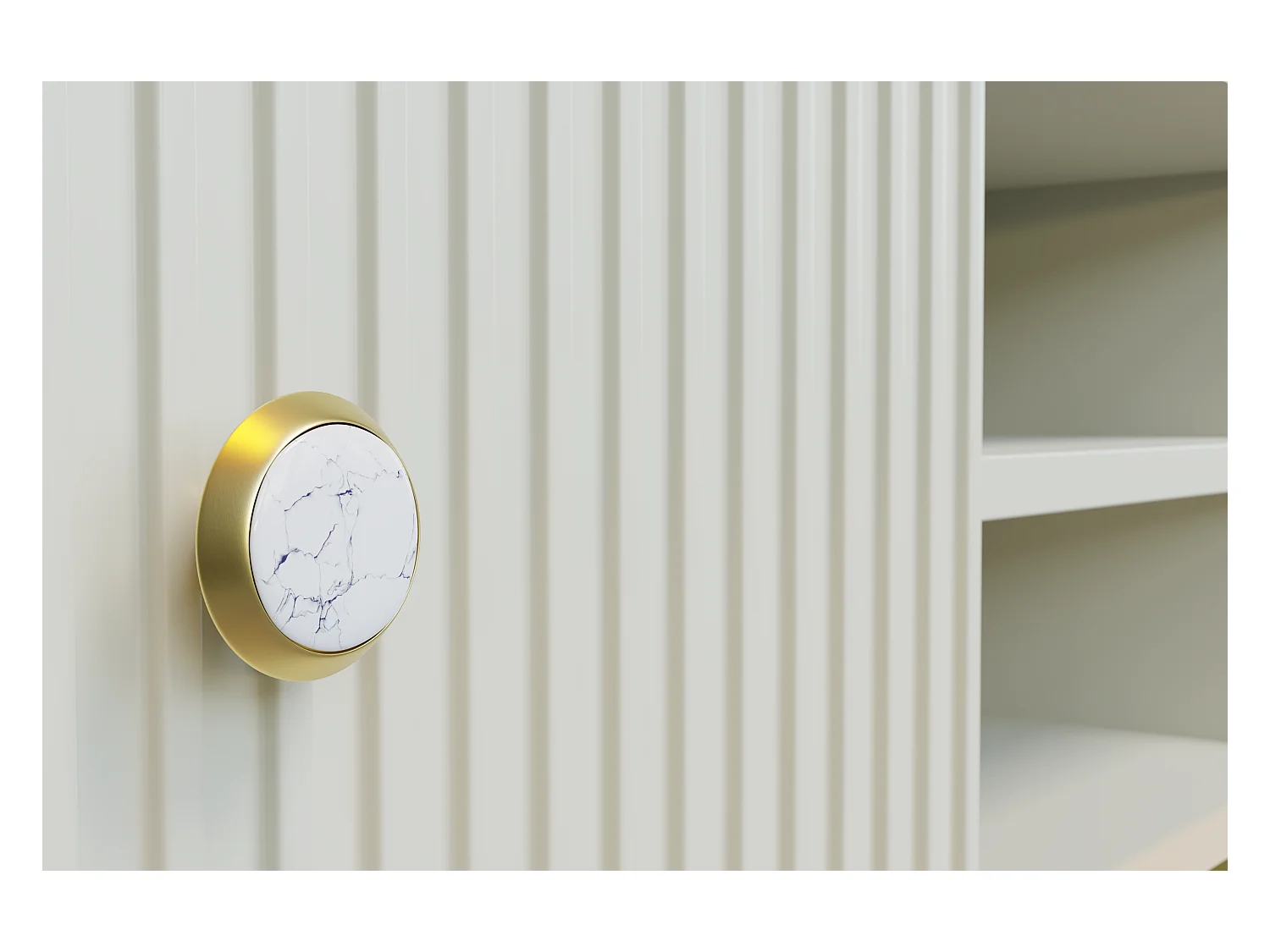 Mesa de centro PETRA 90x60 cm cachemira con patas doradas