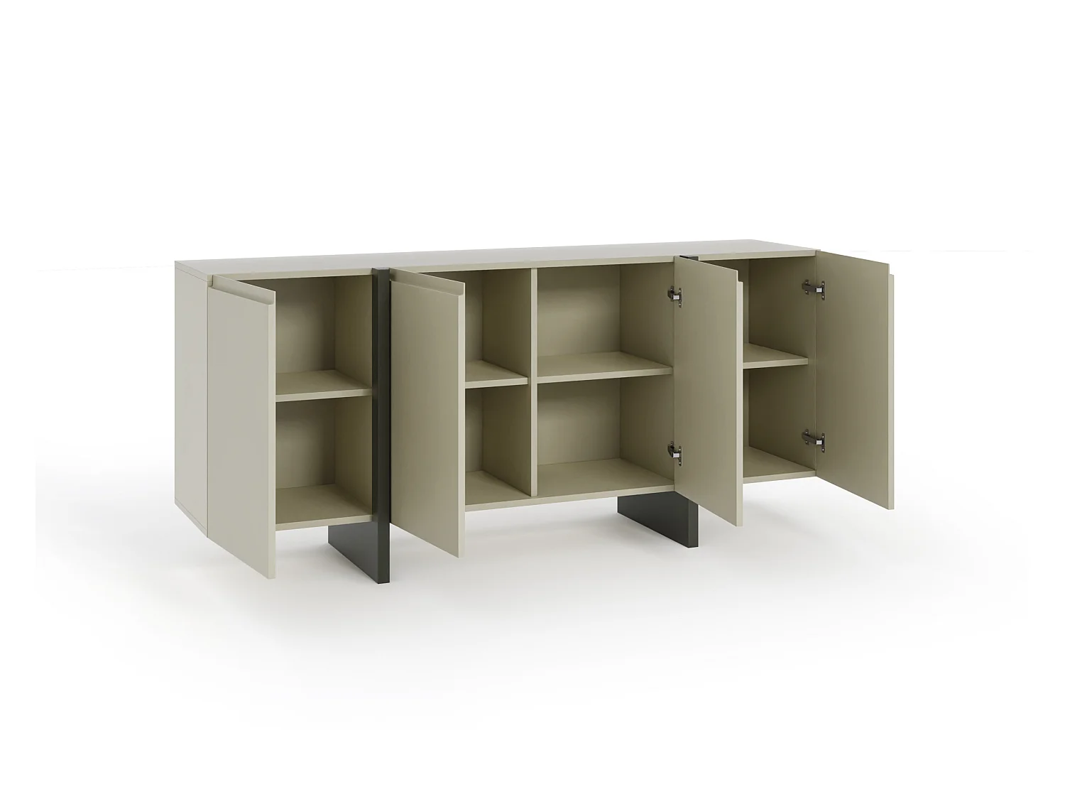 Kommode QUEEN 180 cm 4D Cachemire/Graphit