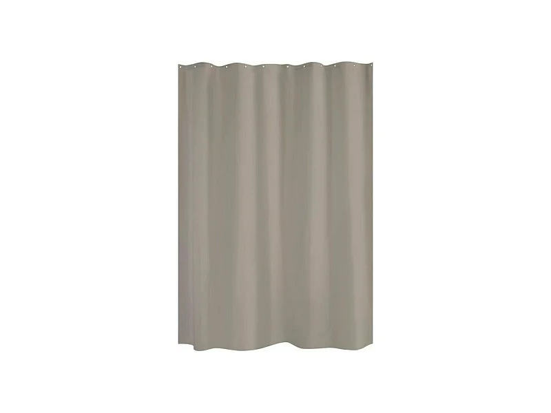 Einfarbiges taupe Duschvorhang aus Polyester 180x200 cm