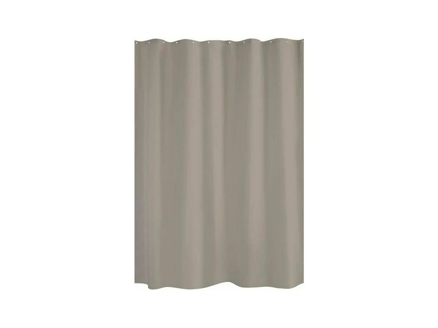 Rideau de douche uni coloris taupe en polyester 180x200 cm