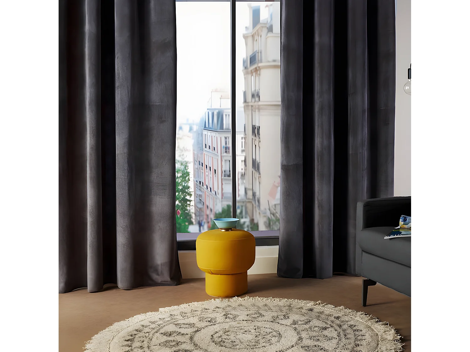 Rideau d'ameublement "Lilou" Effet velours 140 x 260 cm Atmosphera