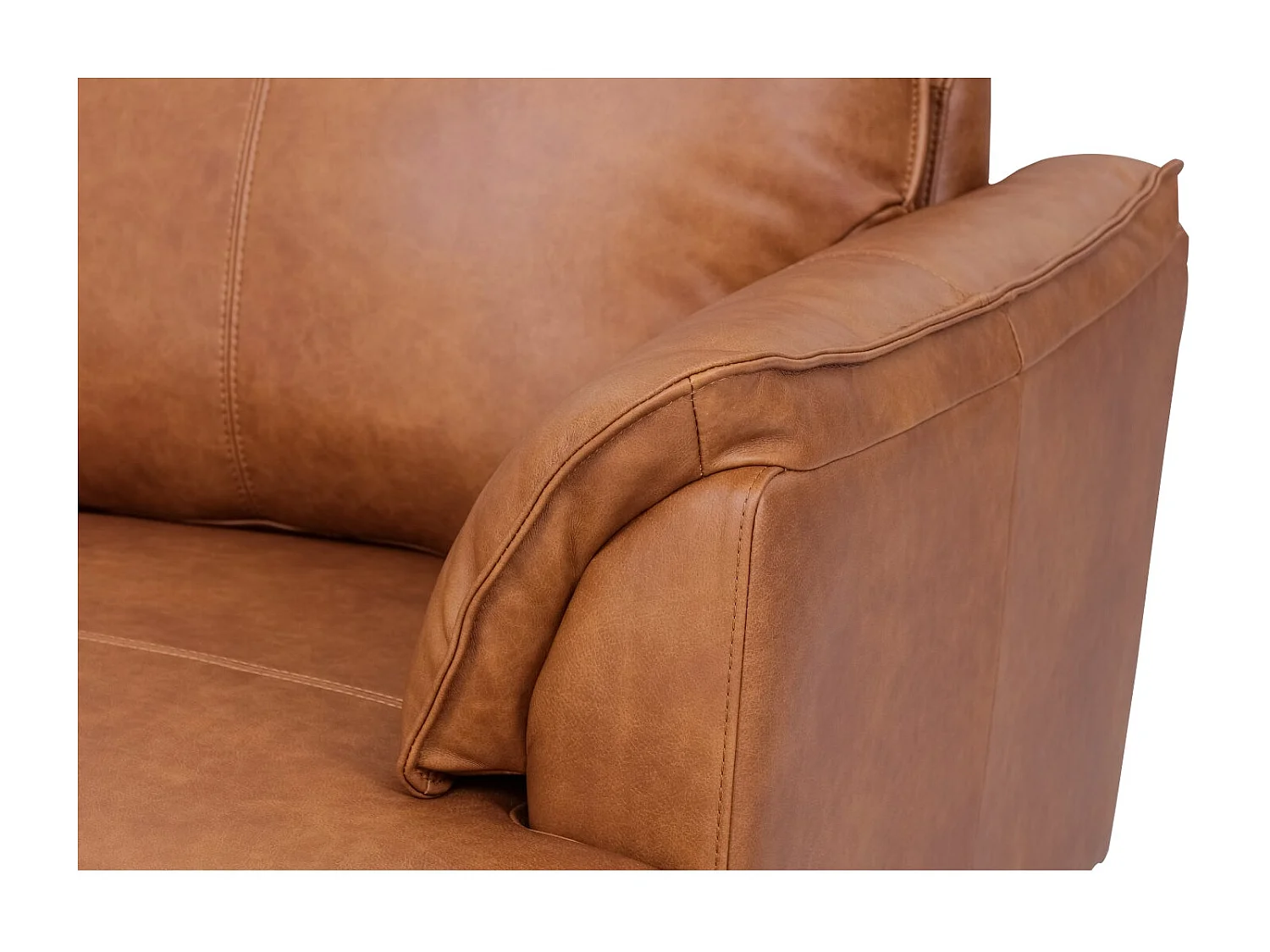 Canapé Soul - 3 places - Cuir - Marron