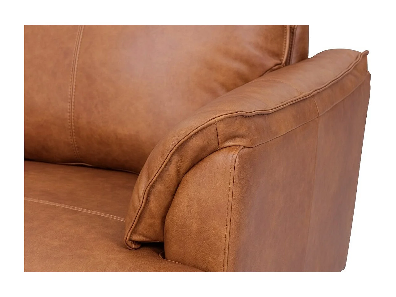 Canapé Soul - 3 places - Cuir - Marron