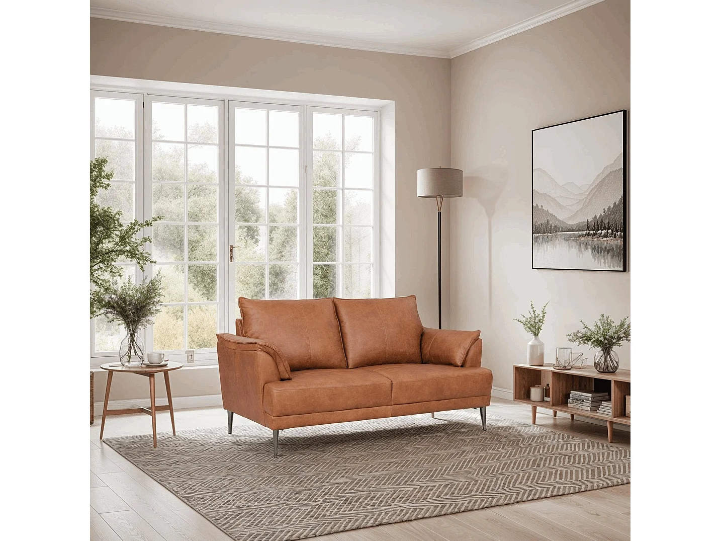 Ledersofa Soul - 2-Sitzer - Leder - Braun