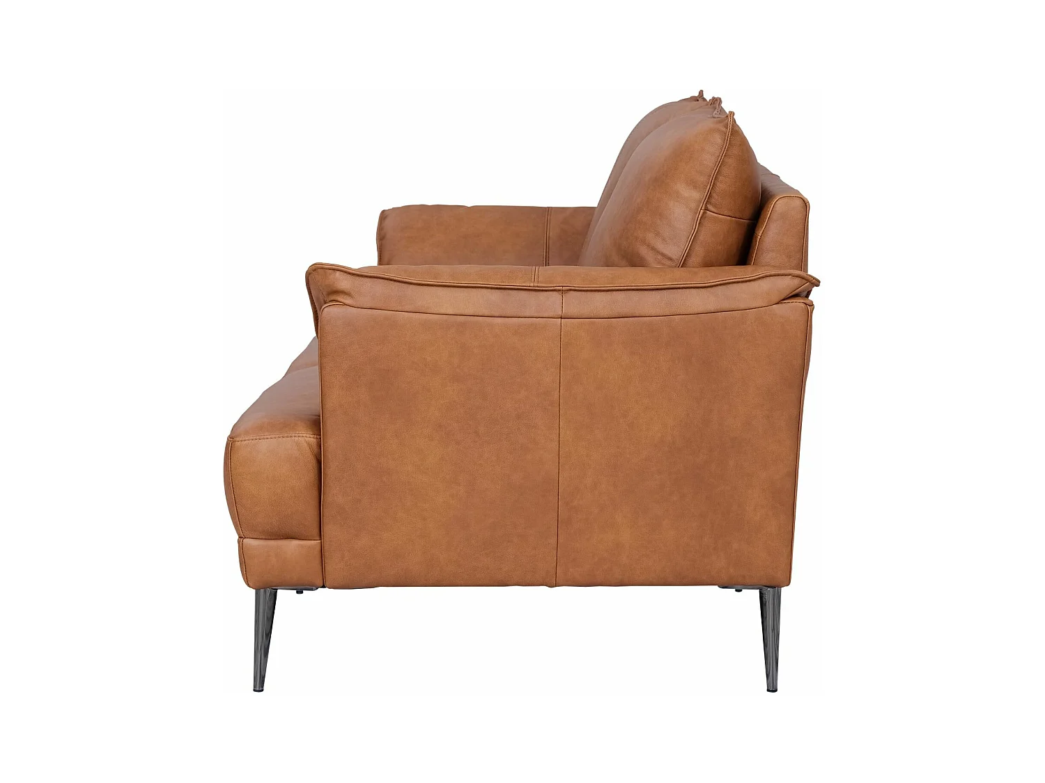 Tweezitsbank Soul van leer - bruin