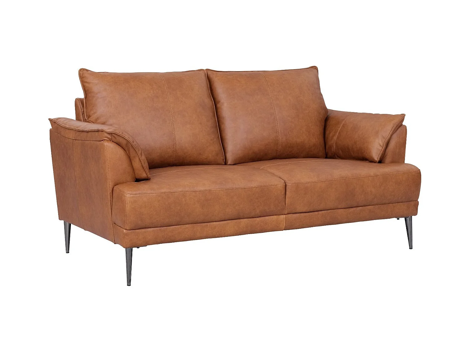 Tweezitsbank Soul van leer - bruin