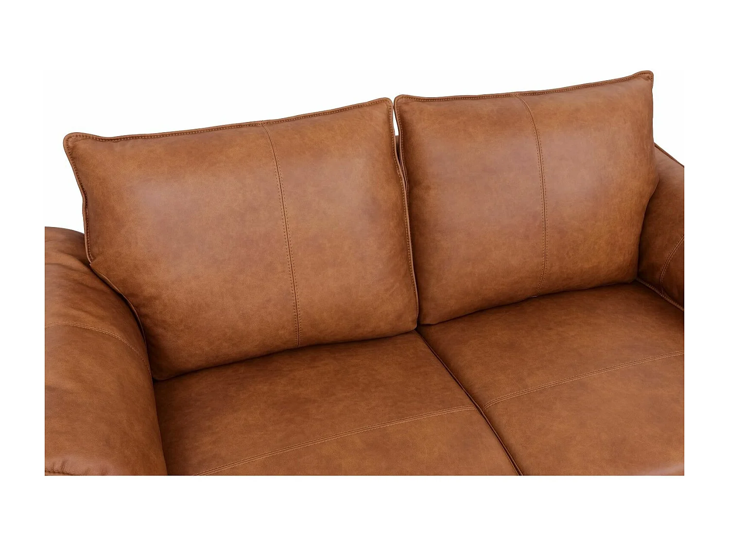 Tweezitsbank Soul van leer - bruin