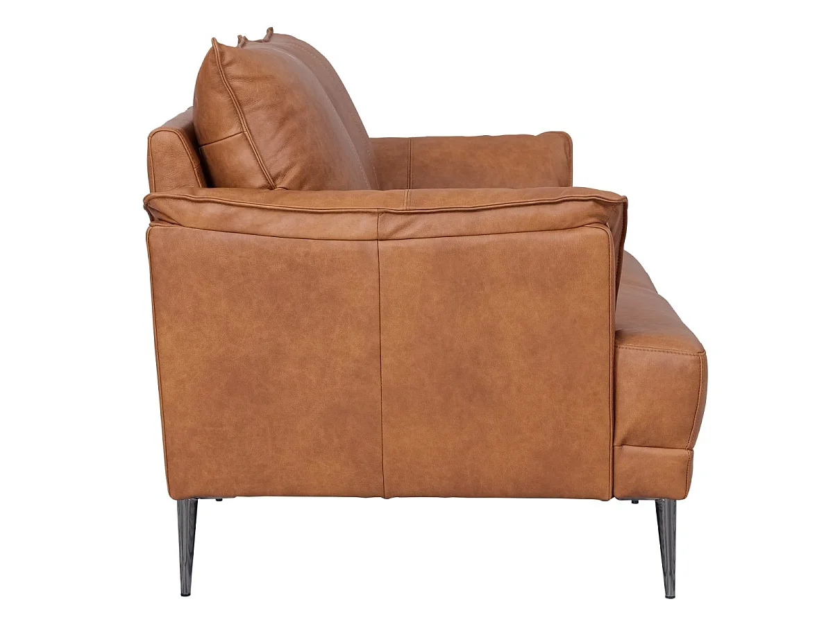 Tweezitsbank Soul van leer - bruin