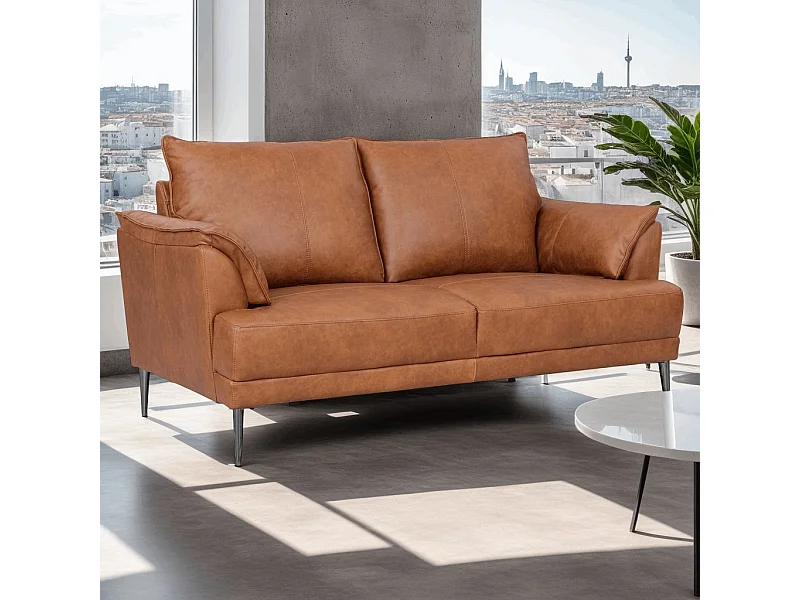 Ledersofa Soul - 2-Sitzer - Leder - Braun