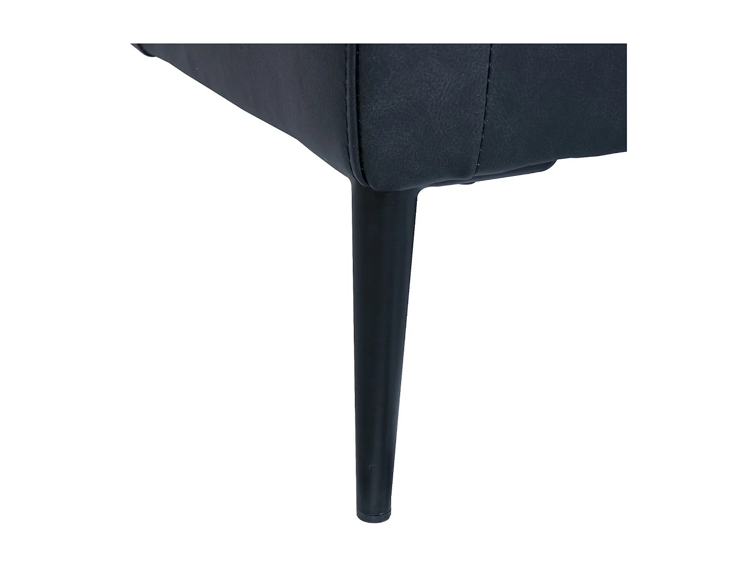 Ecksofa Links Soul - 3-Sitzer - Leder - Schwarz