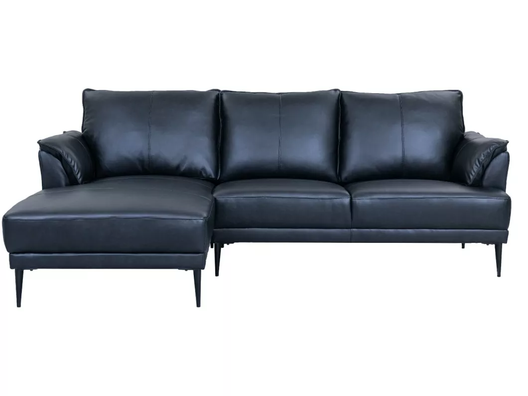 Kauf Unique Ecksofa Links Soul - 3-Sitzer - Leder - Schwarz