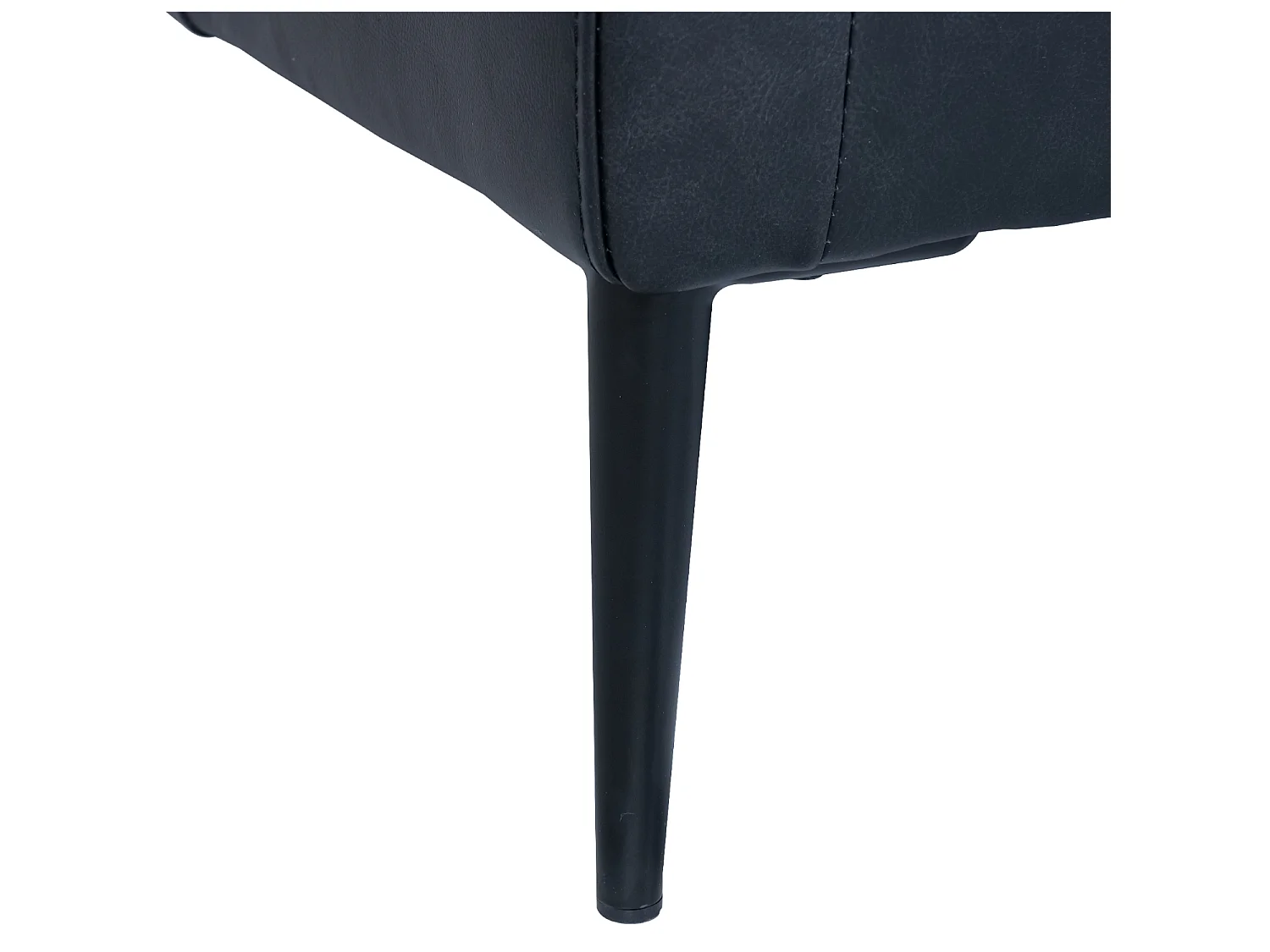 Canapé d'angle gauche Soul - 3 places - Cuir - Noir