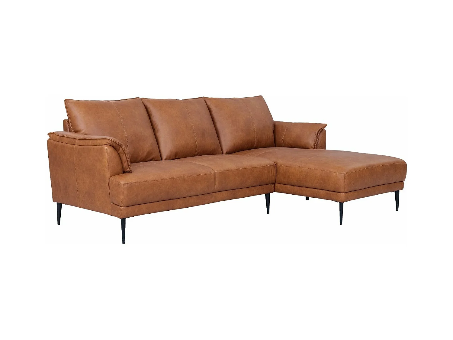 Driezitsbank Soul van leer - bruin