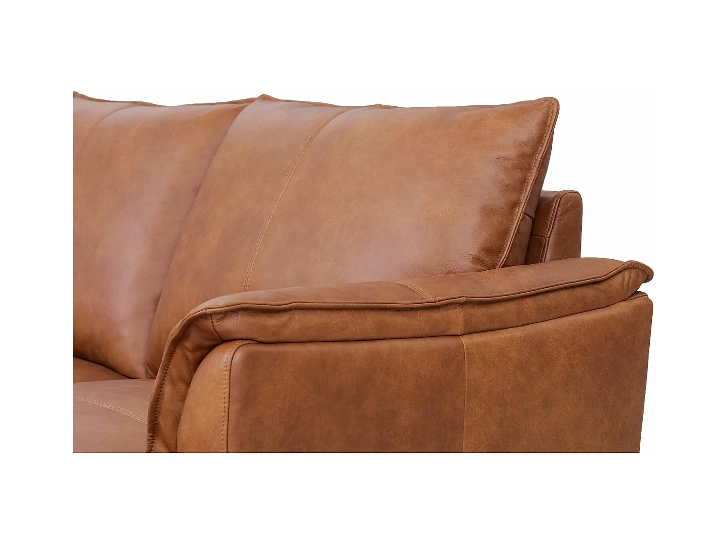 Driezitsbank Soul van leer - bruin