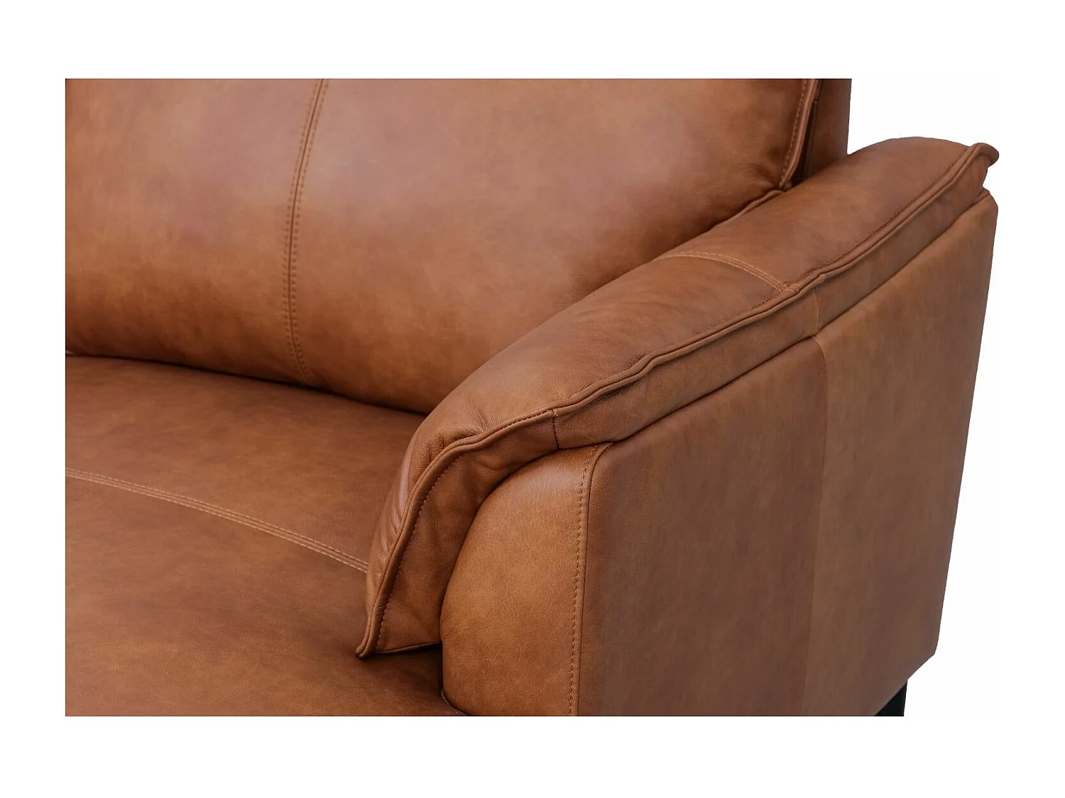 Driezitsbank Soul van leer - bruin