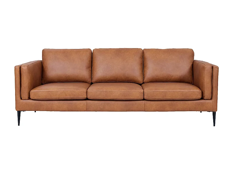 Ledersofa Valencia - 3-Sitzer - Leder - Braun