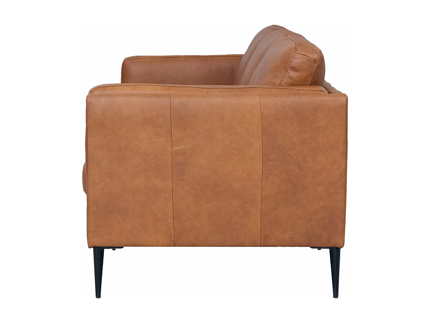 Driezitsbank Valencia van leer - bruin