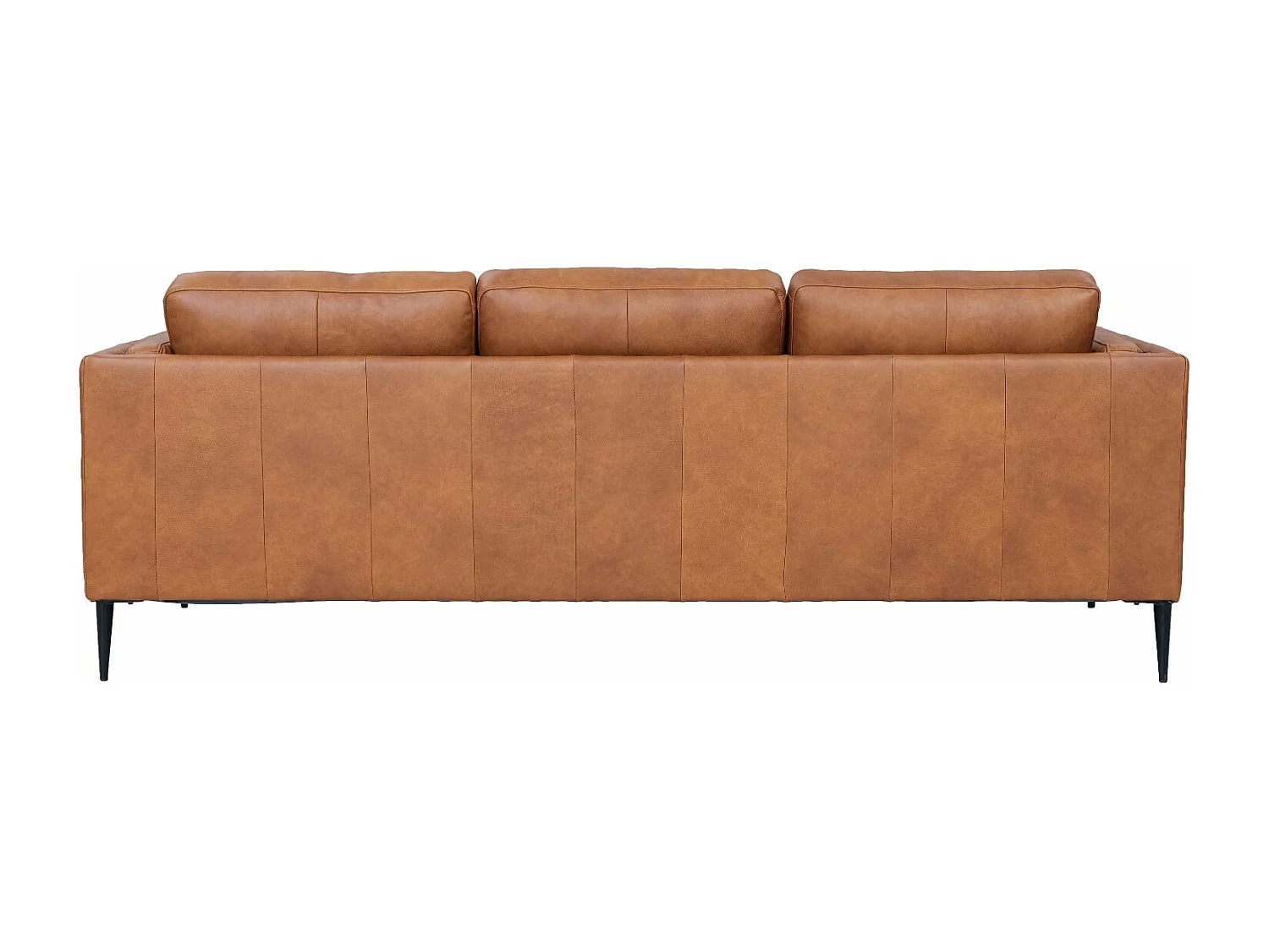 Driezitsbank Valencia van leer - bruin