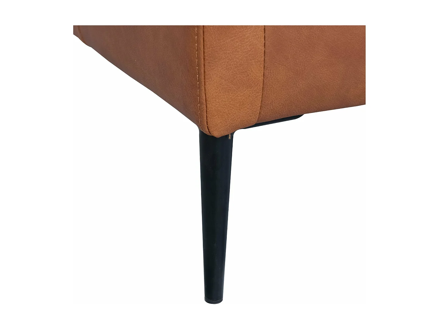 Driezitsbank Valencia van leer - bruin