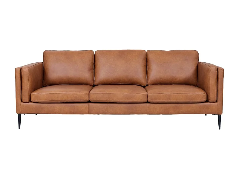 Ledersofa Valencia - 3-Sitzer - Leder - Braun