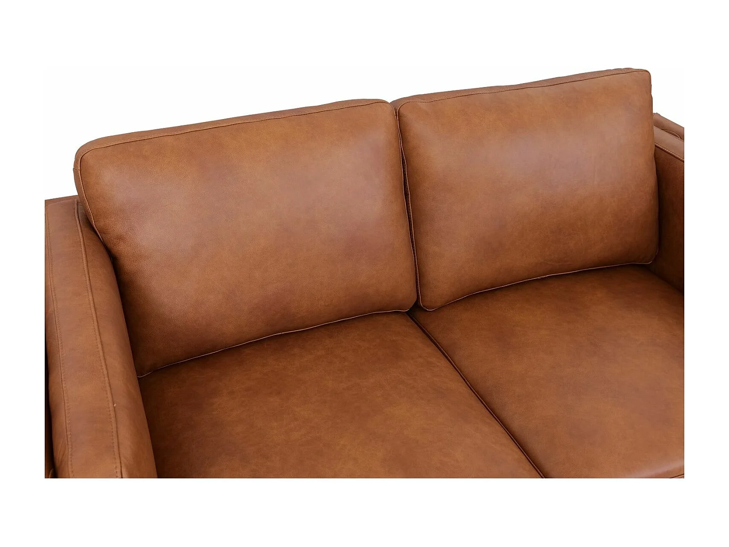 Canapé Valencia - 2 places - Cuir - Marron