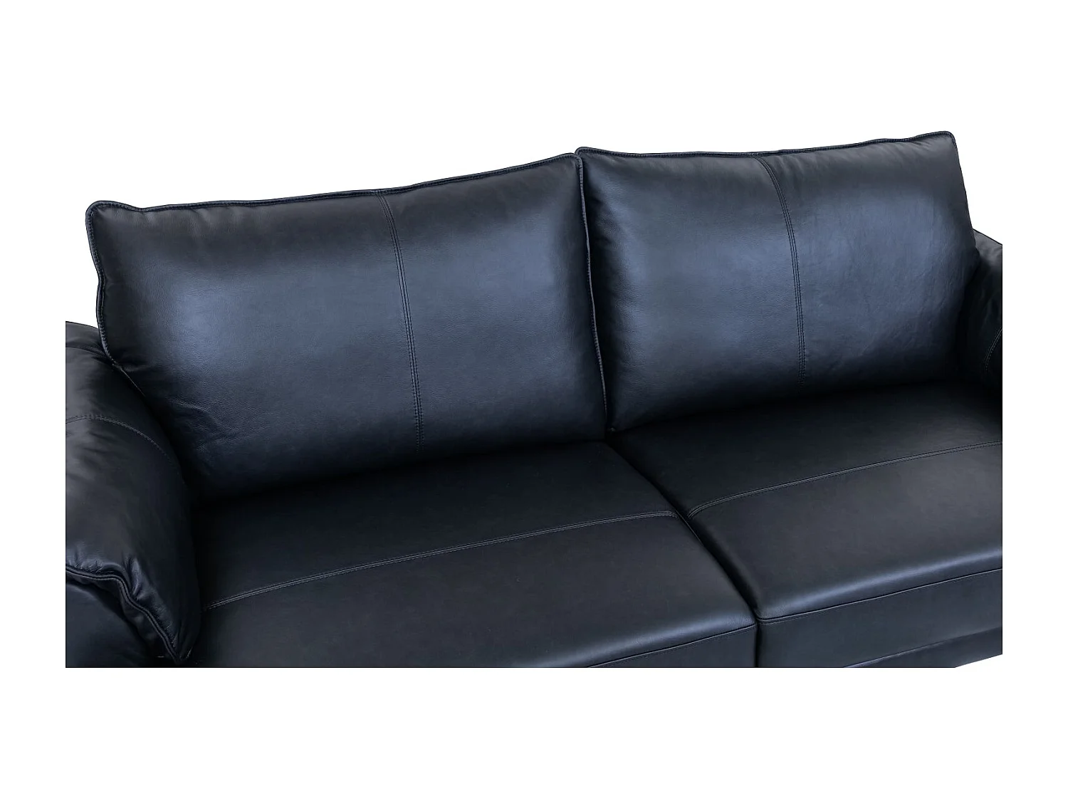Ledersofa Soul - 3-Sitzer - Leder - Schwarz
