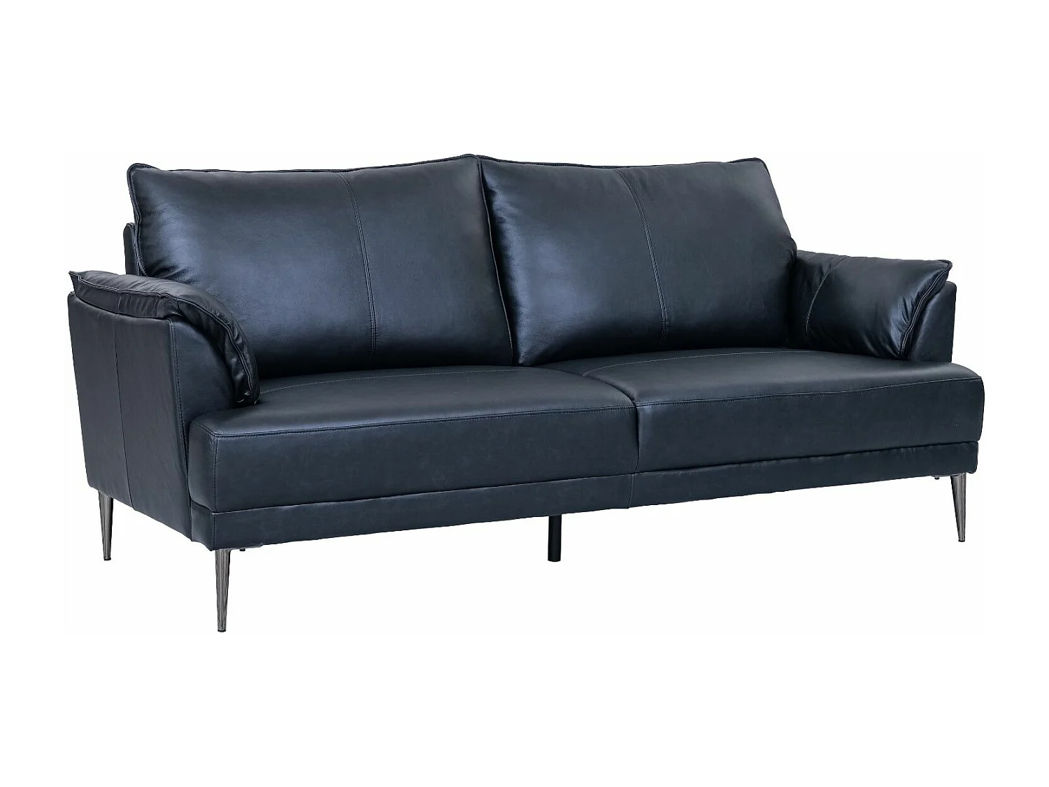 Ledersofa Soul - 3-Sitzer - Leder - Schwarz