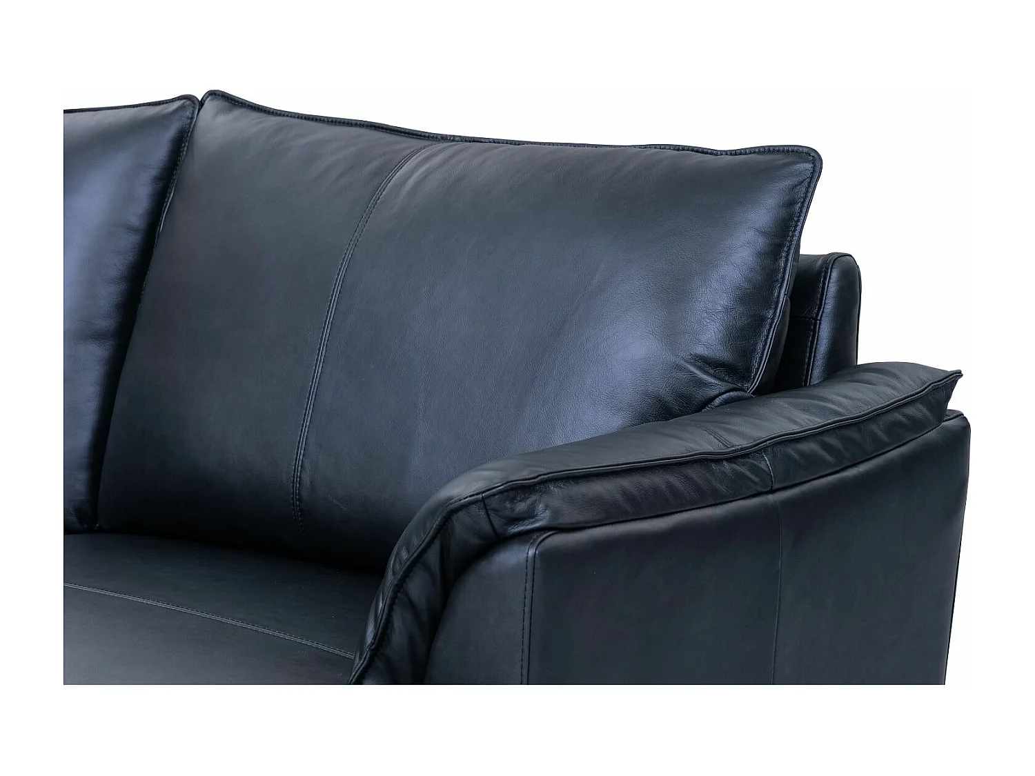 Ledersofa Soul - 3-Sitzer - Leder - Schwarz