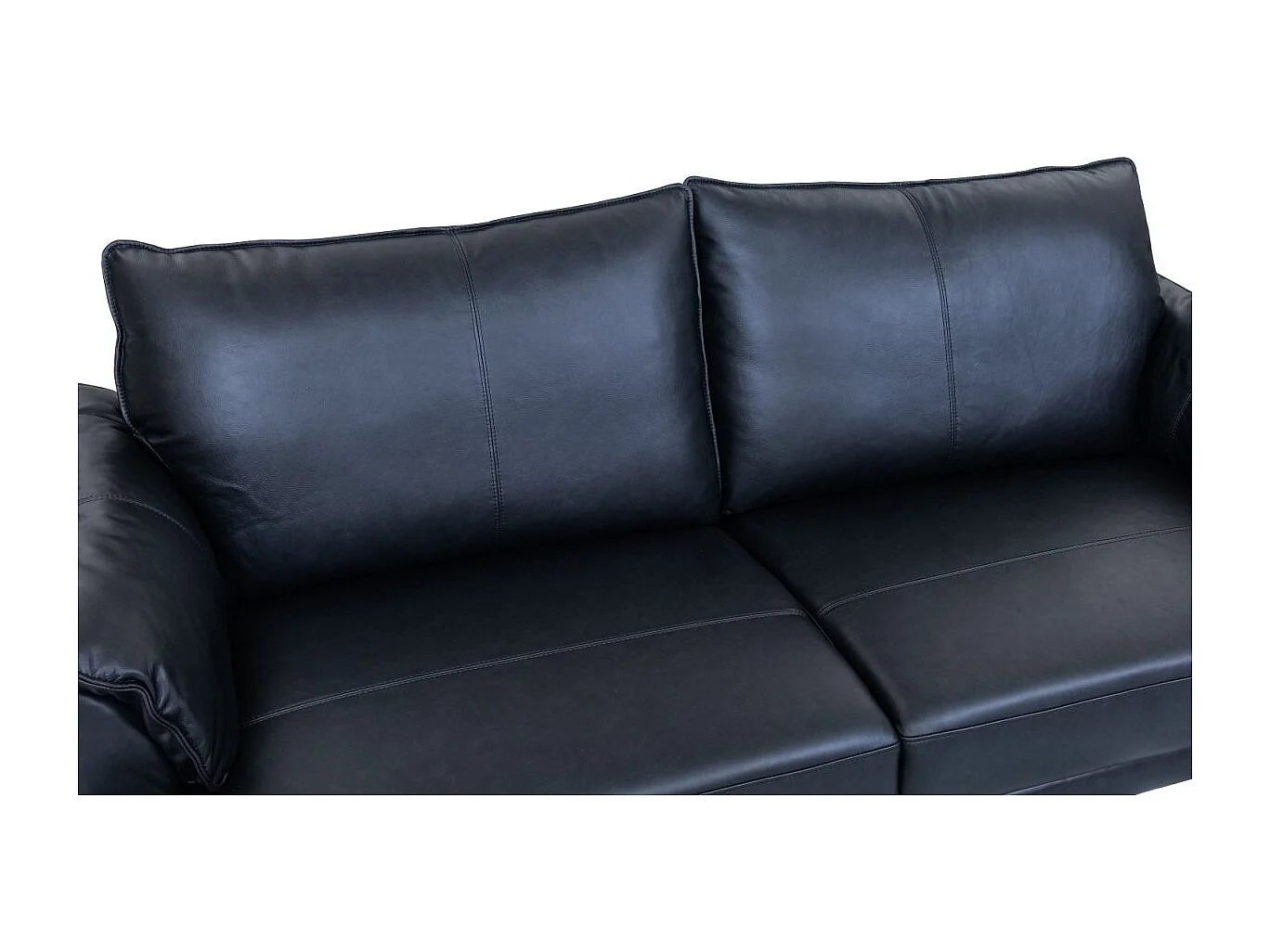 Canapé Soul - 3 places - Cuir - Noir