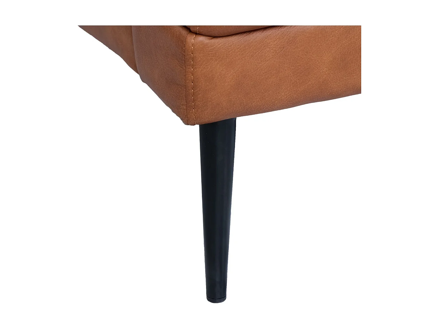 Canapé d'angle gauche Soul - 3 places - Cuir - Marron