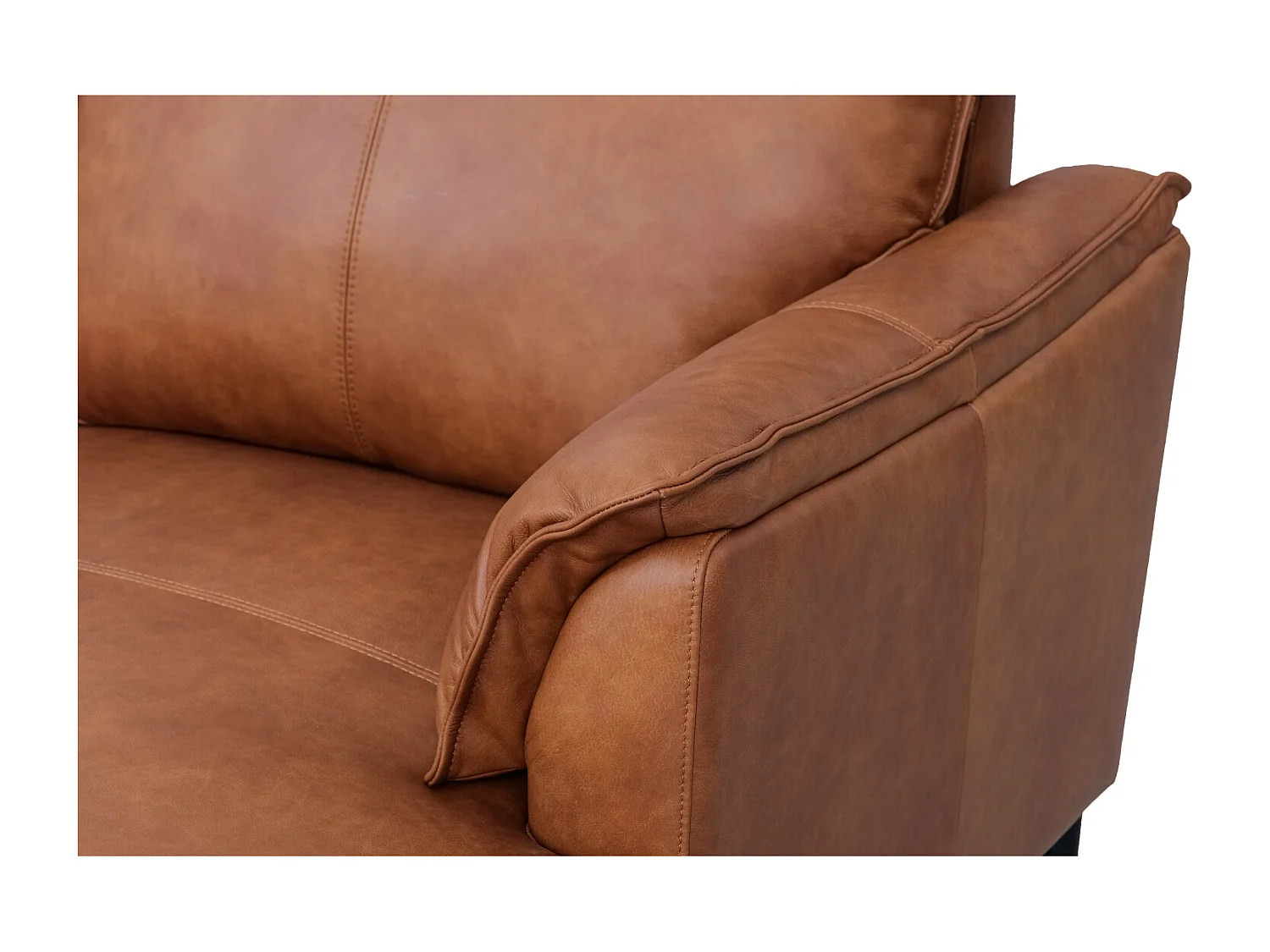 Driezitsbank Soul van leer - bruin