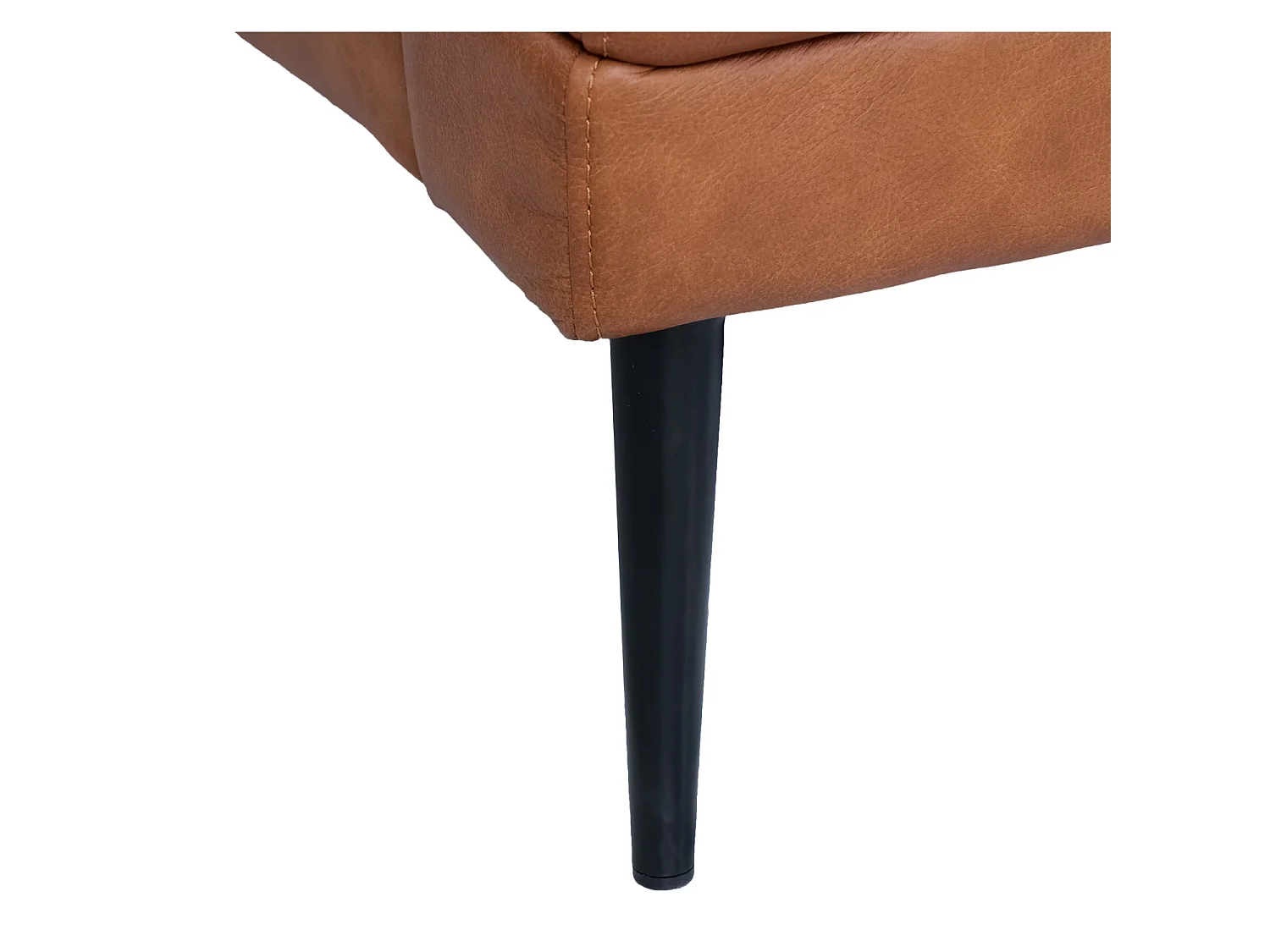 Canapé d'angle gauche Soul - 3 places - Cuir - Marron
