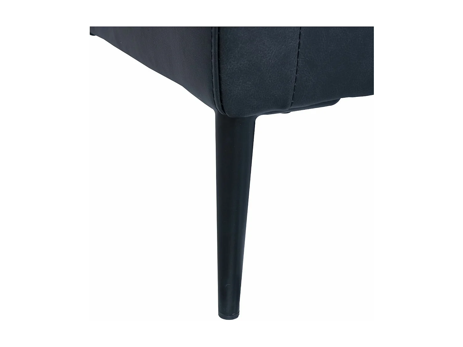 Tweezitsbank Valencia van leer - zwart