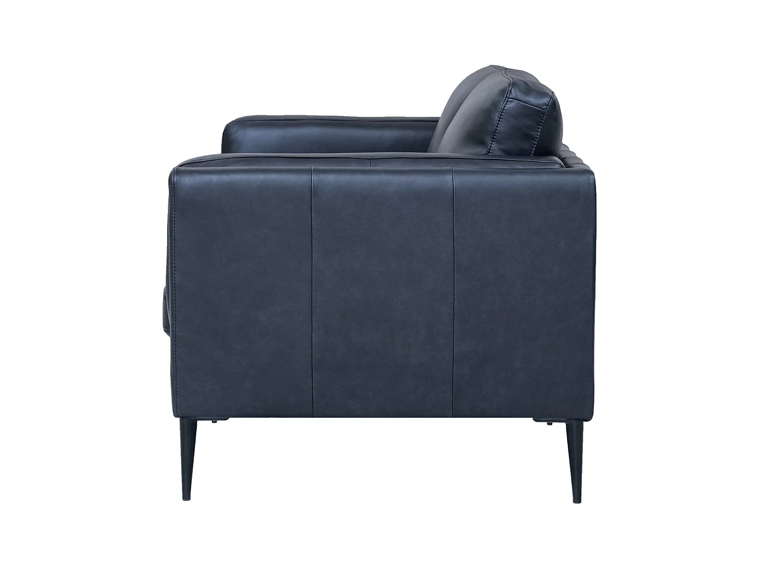 Ledersofa Valencia - 2-Sitzer - Leder - Schwarz