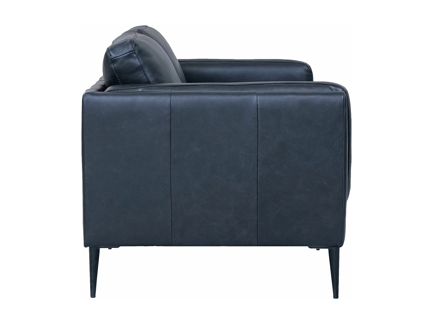 Ledersofa Valencia - 2-Sitzer - Leder - Schwarz