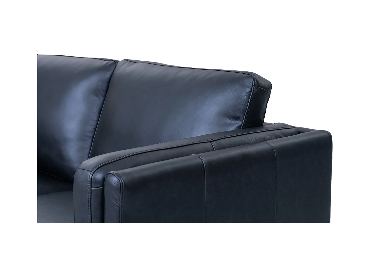 Ledersofa Valencia - 2-Sitzer - Leder - Schwarz