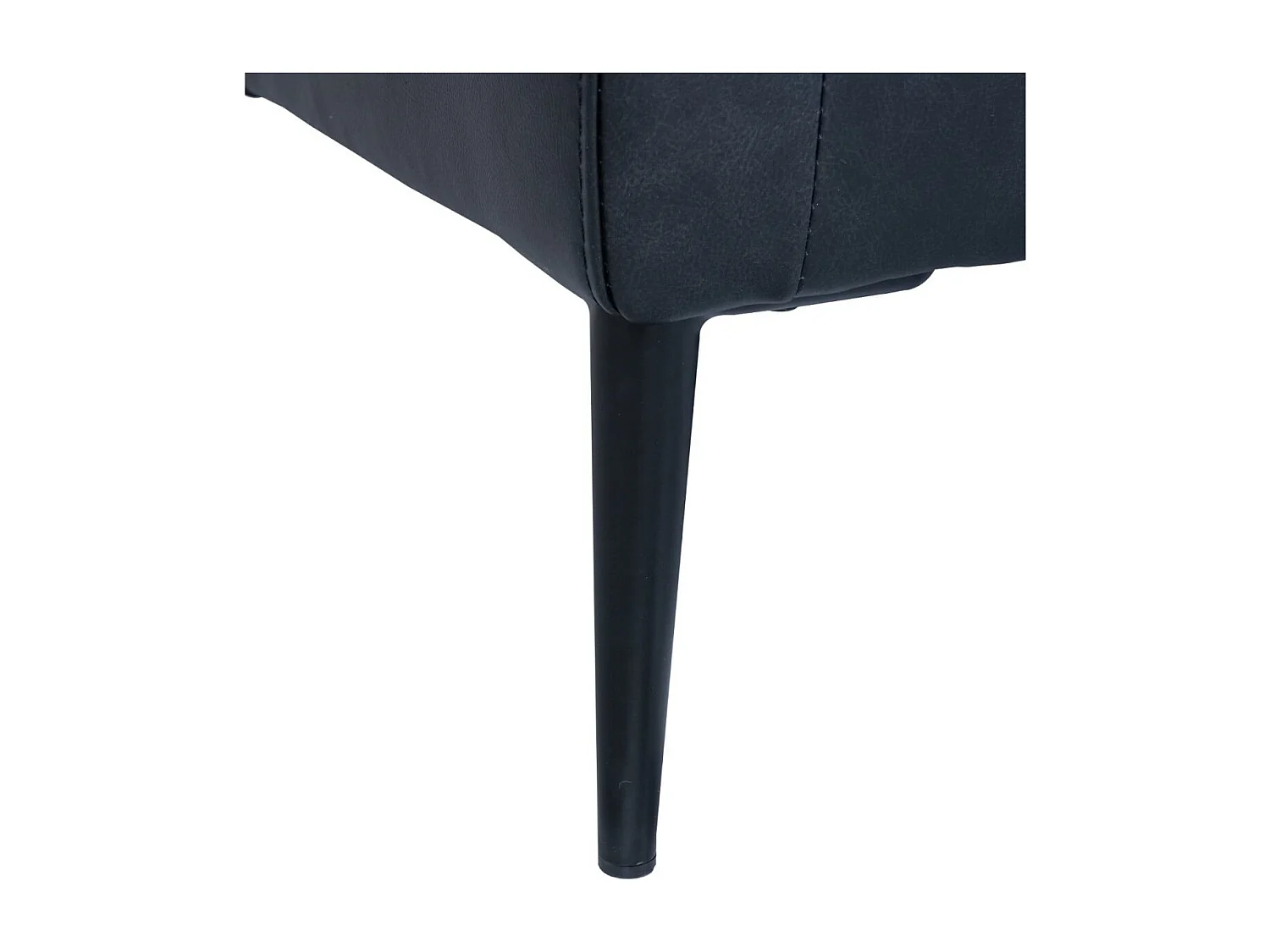 Tweezitsbank Valencia van leer - zwart