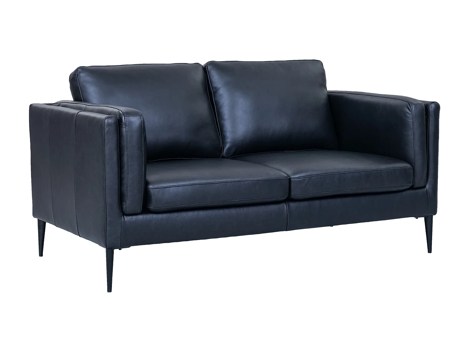 Canapé Valencia - 2 places - Cuir - Noir