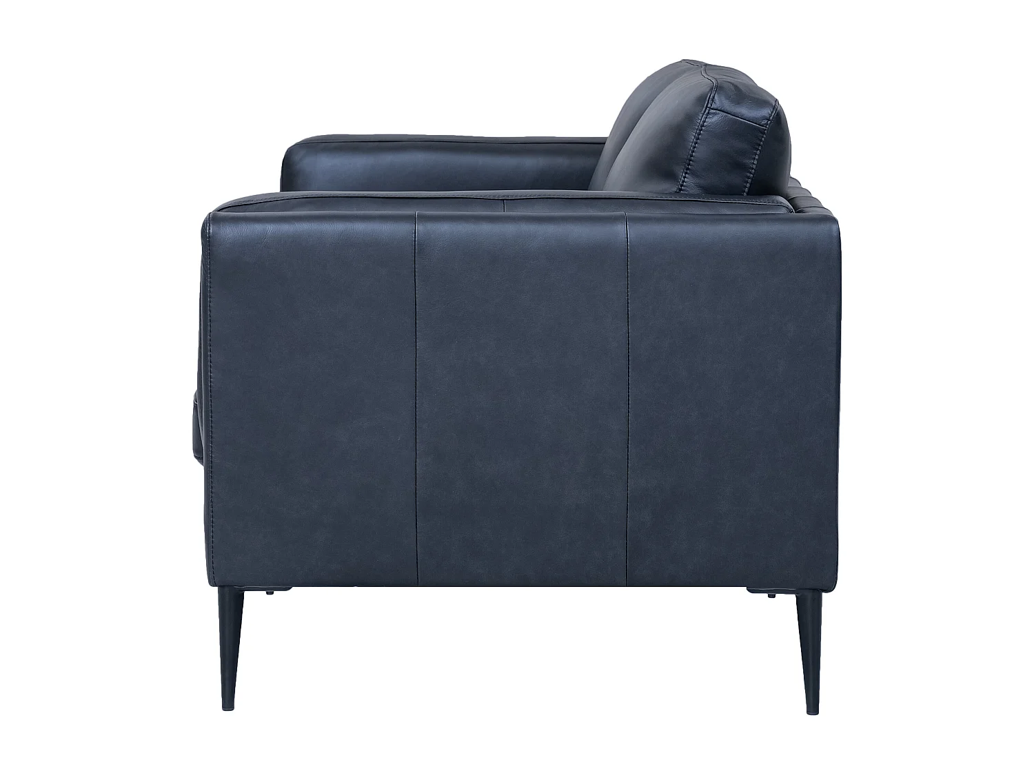 Canapé Valencia - 2 places - Cuir - Noir