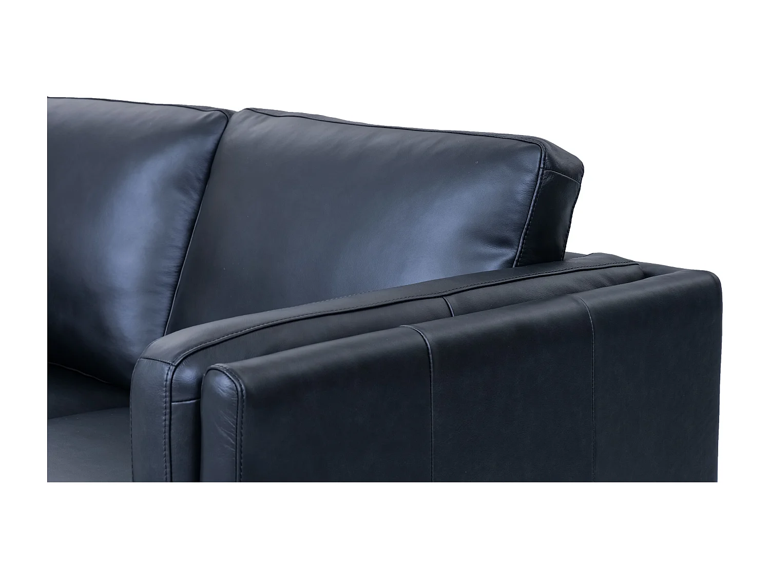 Canapé Valencia - 2 places - Cuir - Noir