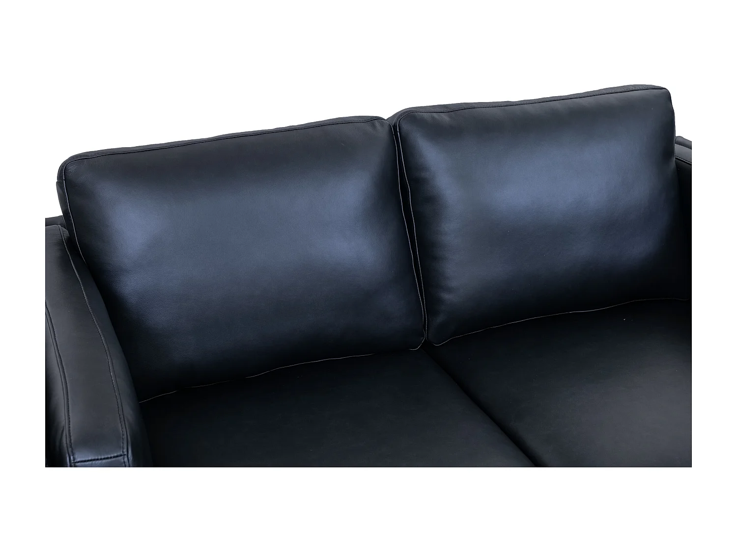 Canapé Valencia - 2 places - Cuir - Noir