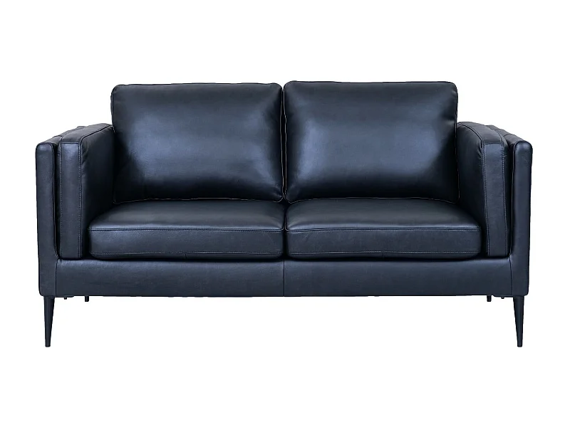 Ledersofa Valencia - 2-Sitzer - Leder - Schwarz