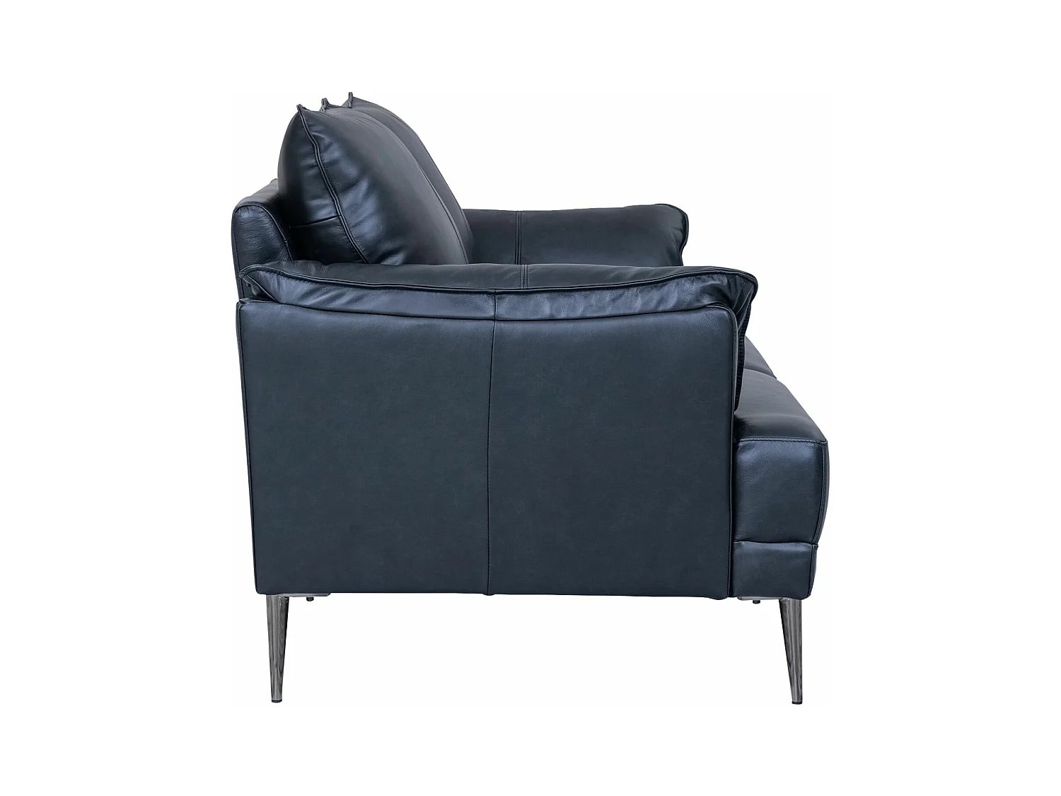 Ledersofa Soul - 2-Sitzer - Leder - Schwarz