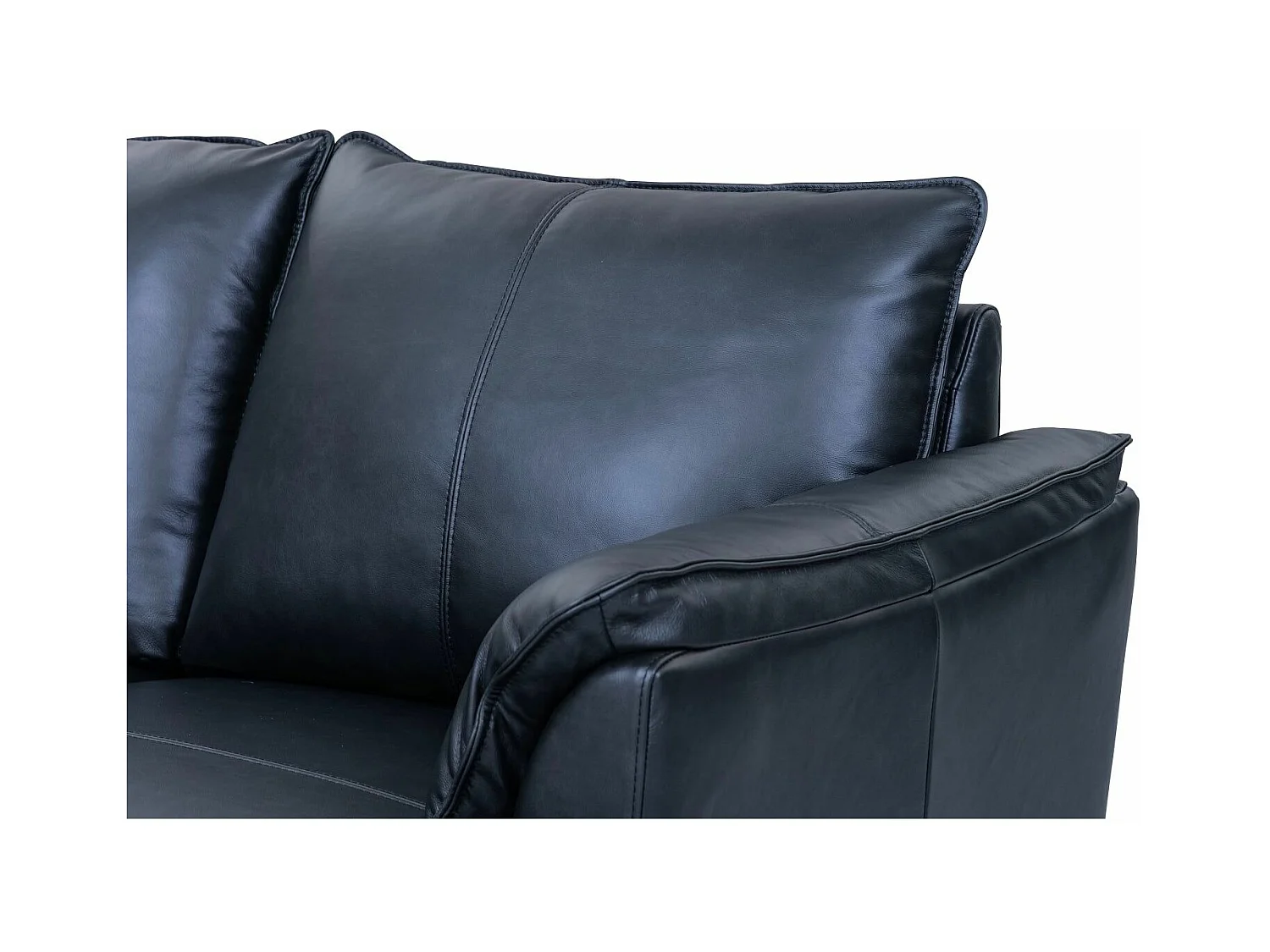 Ledersofa Soul - 2-Sitzer - Leder - Schwarz