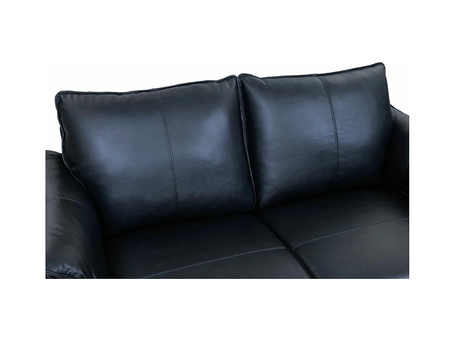 Ledersofa Soul - 2-Sitzer - Leder - Schwarz
