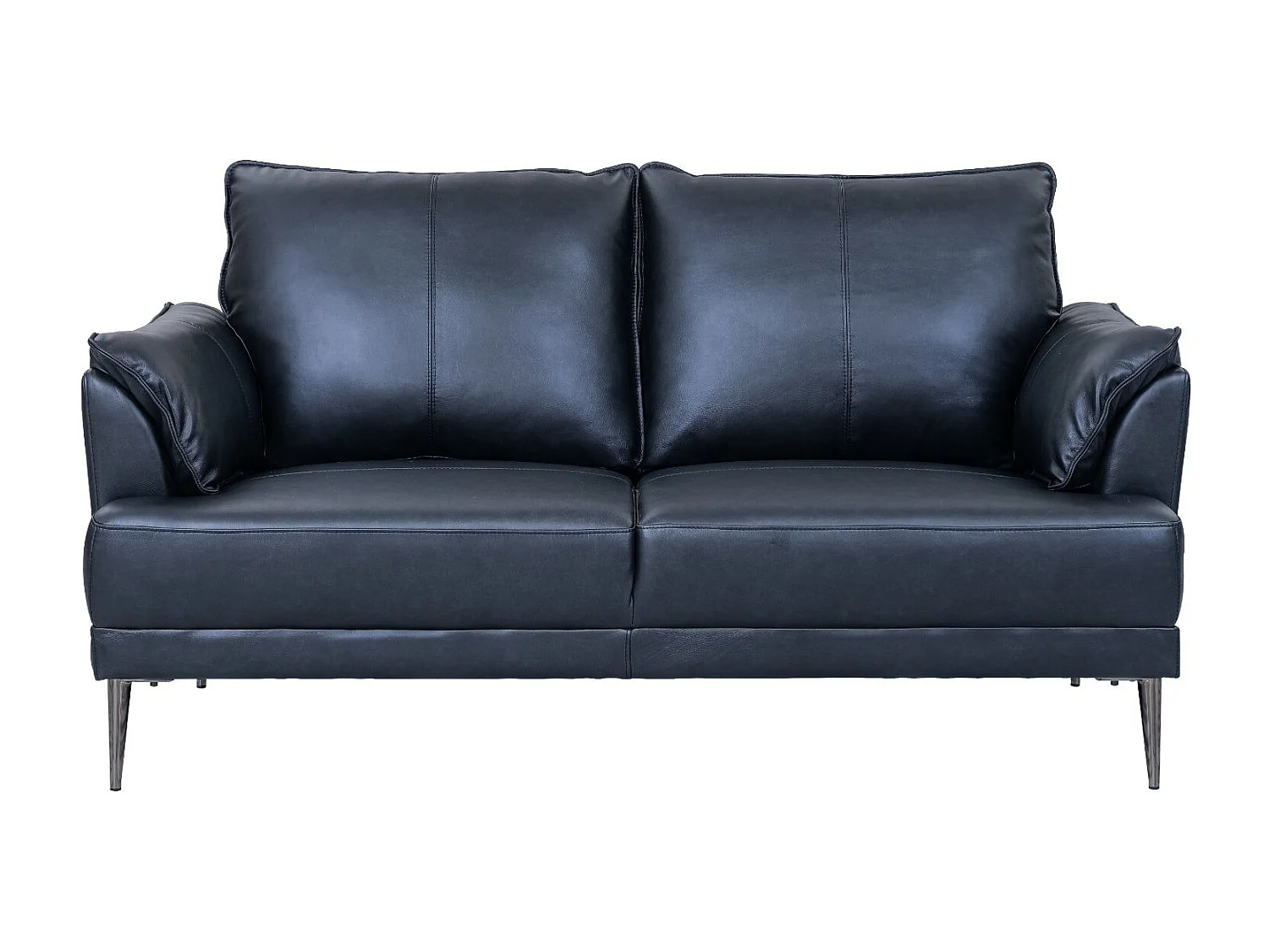 Ledersofa Soul - 2-Sitzer - Leder - Schwarz