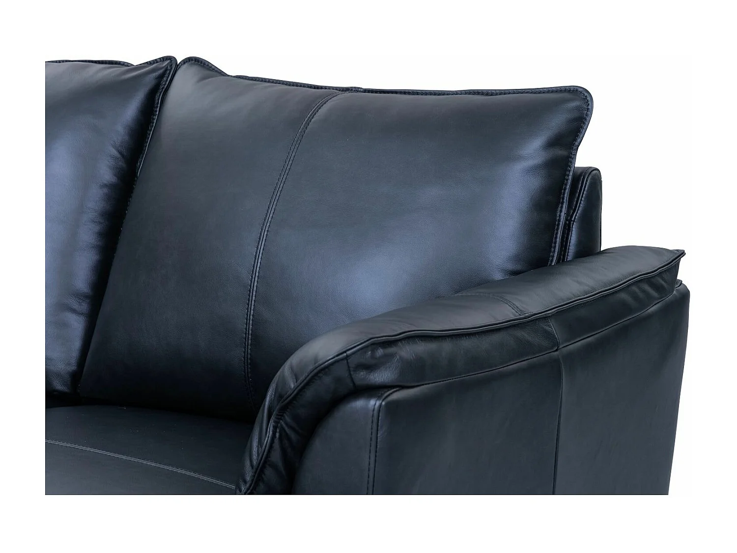 Ledersofa Soul - 2-Sitzer - Leder - Schwarz