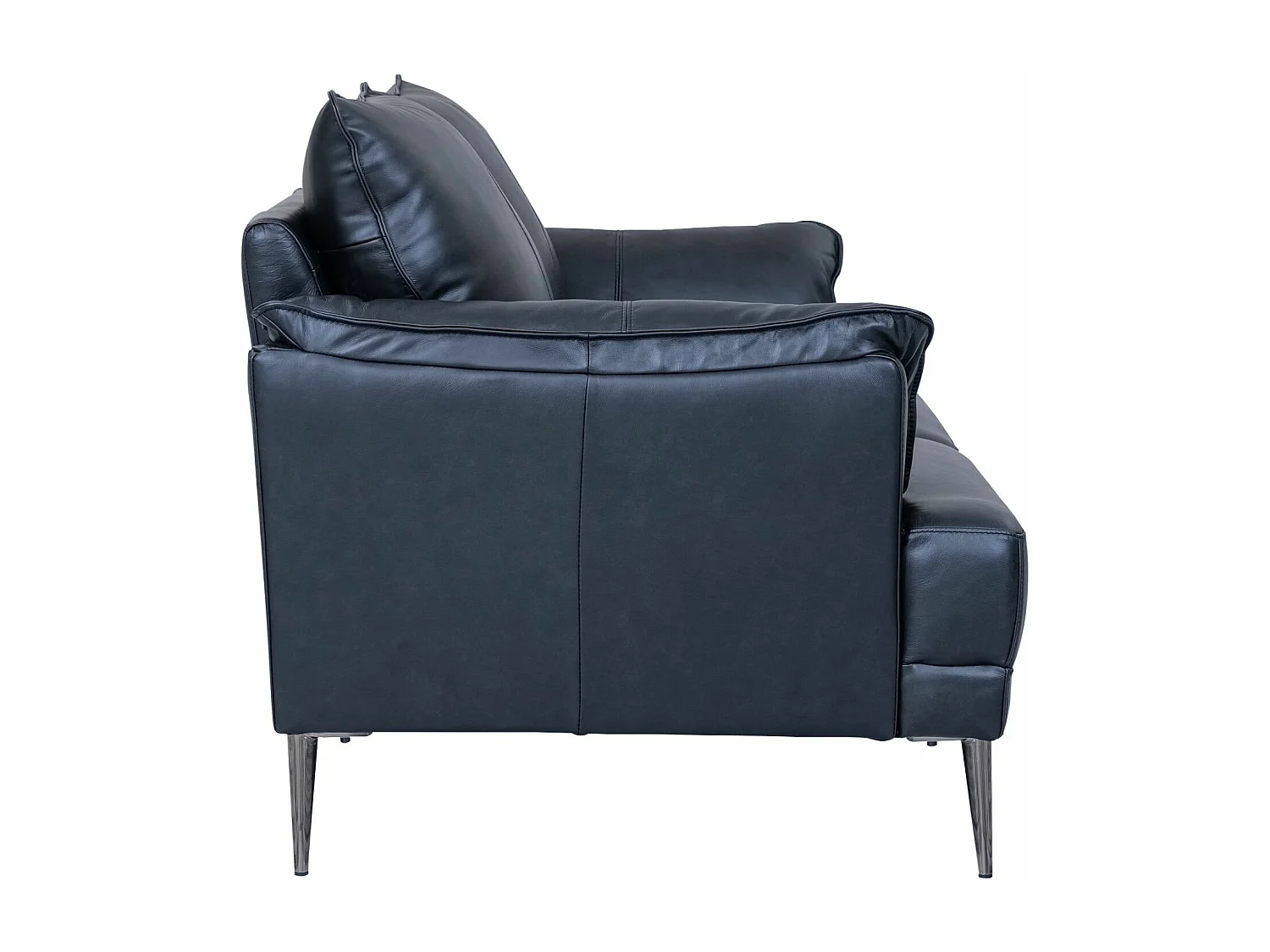 Ledersofa Soul - 2-Sitzer - Leder - Schwarz