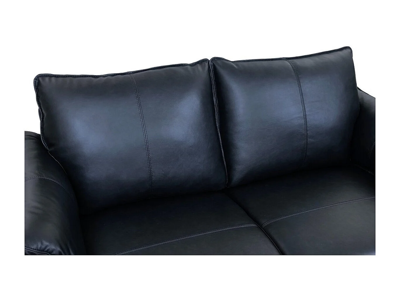 Sofa 2-Sitzer Soul - Echtleder - Schwarz